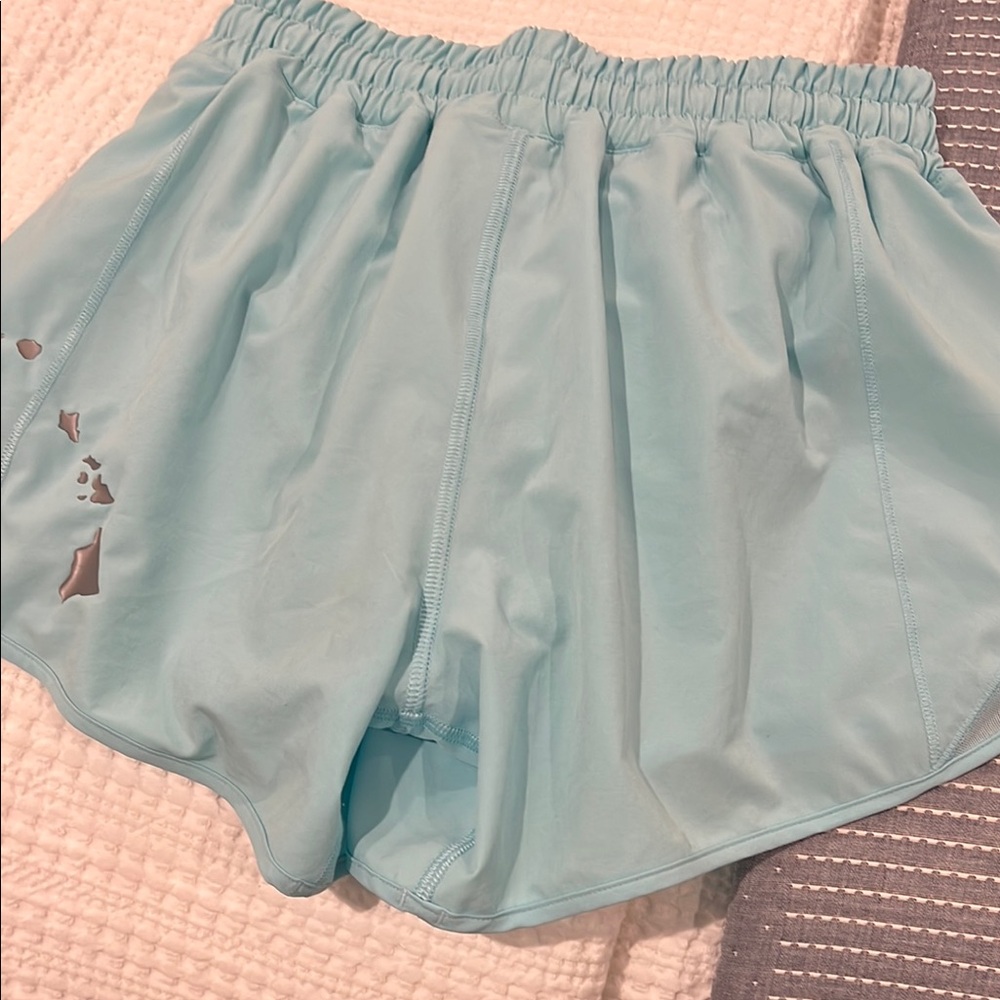 Women's Light Blue Athletic Shorts